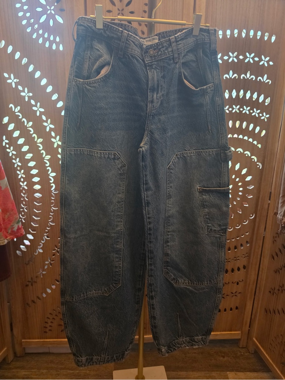 NWOT Free People Loren Carpenter Barrel Jeans - Picture 6 of 14